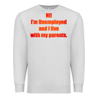 Dove Grey i'm unemployed and i live with my parents Premium Sweatshirt - artisFamous