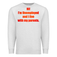 Oatmeal Heather i'm unemployed and i live with my parents Premium Sweatshirt - artisFamous