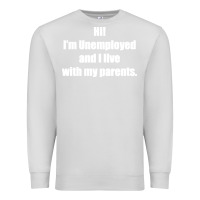 Dove Grey i'm unemployed and i live with my parents Premium Sweatshirt - artisFamous