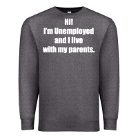 Charcoal Heather i'm unemployed and i live with my parents Premium Sweatshirt - artisFamous