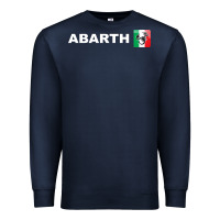 Navy abarth scorpion merch Premium Sweatshirt - artisFamous