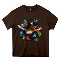 Chocolate Brown christmas black angus gnome Heavy Core Tee - CowGirlArtShop