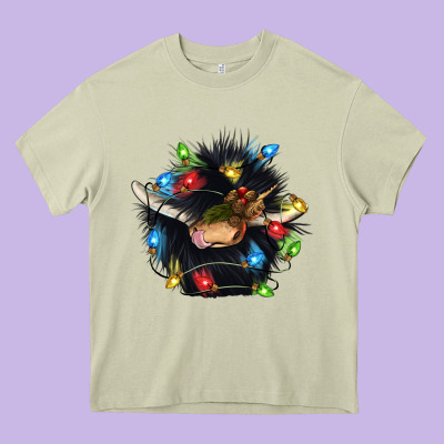 Christmas Black Angus Gnome Heavy Core Tee Designed By Cowgirlartshop