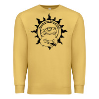 Antique Gold church of the toad of light psychedelic frog Premium Sweatshirt - artisFamous
