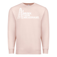 Pale Pink i drink your milkshake Premium Sweatshirt - artisFamous