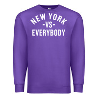 Purple new york vs everybody Premium Sweatshirt - artisFamous