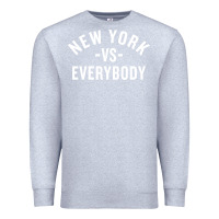 Heather Grey new york vs everybody Premium Sweatshirt - artisFamous