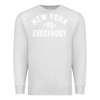Oatmeal Heather new york vs everybody Premium Sweatshirt - artisFamous