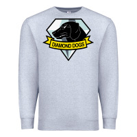 Heather Grey diamond dogs classic Premium Sweatshirt - artisFamous