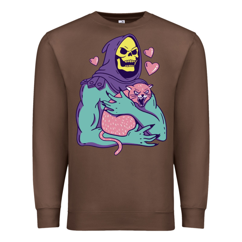 Skeletor's Hug Cat Premium Sweatshirt by artisFamous | Teevron