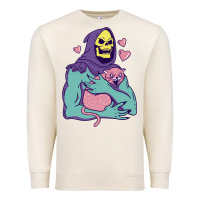 Sandshell skeletor's hug cat Premium Sweatshirt - artisFamous