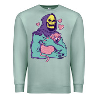 Seafoam skeletor's hug cat Premium Sweatshirt - artisFamous