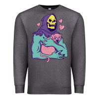 Charcoal Heather skeletor's hug cat Premium Sweatshirt - artisFamous