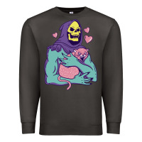 Smoke skeletor's hug cat Premium Sweatshirt - artisFamous