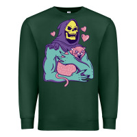 Sports Green skeletor's hug cat Premium Sweatshirt - artisFamous