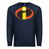 Navy incredibles crop top Premium Sweatshirt - artisFamous
