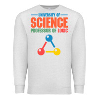 Oatmeal Heather UNIVERSITY OF SCIENCE PROFESSOR OF LOGIC Premium Sweatshirt - artisFamous