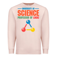 Pale Pink UNIVERSITY OF SCIENCE PROFESSOR OF LOGIC Premium Sweatshirt - artisFamous