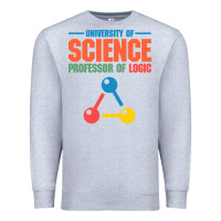 Heather Grey UNIVERSITY OF SCIENCE PROFESSOR OF LOGIC Premium Sweatshirt - artisFamous