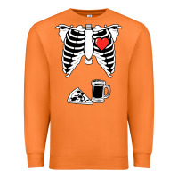 Carrot dad skeleton halloween beer pizza Premium Sweatshirt - artisFamous