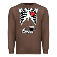 Chestnut dad skeleton halloween beer pizza Premium Sweatshirt - artisFamous