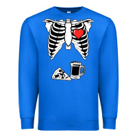 True Royal dad skeleton halloween beer pizza Premium Sweatshirt - artisFamous