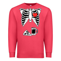 Cardinal dad skeleton halloween beer pizza Premium Sweatshirt - artisFamous