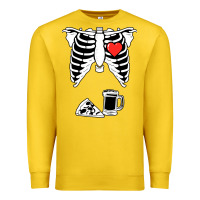 Lemon dad skeleton halloween beer pizza Premium Sweatshirt - artisFamous