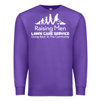 Purple raising men lawn care Premium Sweatshirt - artisFamous