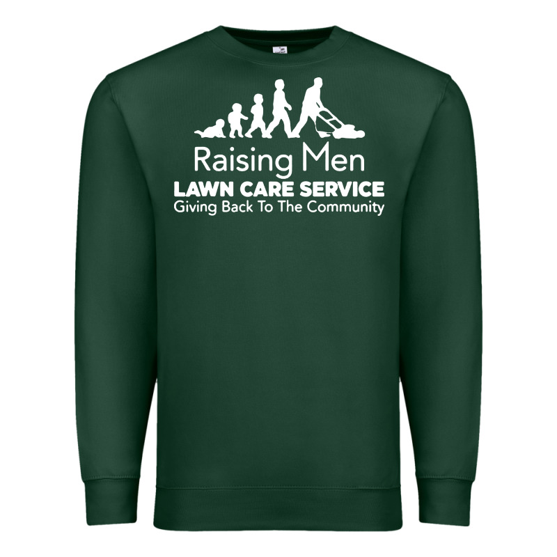 Raising Men Lawn Care Premium Sweatshirt by artisFamous | Teevron
