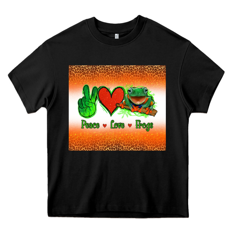Peace Love Frogs Heavy Core Tee by Jasminsmagicworld | Teevron