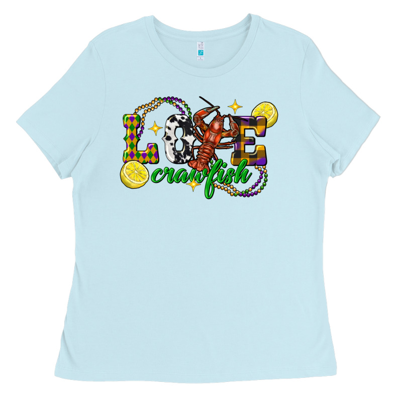 Mardi Gras Love Crawfish Ladies Tee by FaDigitalArtStudio | Teevron