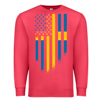 Cardinal Sweden Swedish Roots American Flag | Canadian Roots Premium Sweatshirt - artisFamous