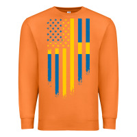 Carrot Sweden Swedish Roots American Flag | Canadian Roots Premium Sweatshirt - artisFamous