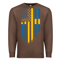 Chestnut Sweden Swedish Roots American Flag | Canadian Roots Premium Sweatshirt - artisFamous