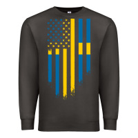 Smoke Sweden Swedish Roots American Flag | Canadian Roots Premium Sweatshirt - artisFamous