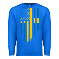 True Royal Sweden Swedish Roots American Flag | Canadian Roots Premium Sweatshirt - artisFamous
