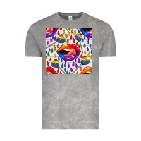 Cloud Rock Pride lgbtq lips and heart lollipop seamless patte Vintage Tee - BundleAndBundleShop