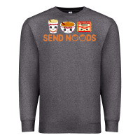 Charcoal Heather send noods Premium Sweatshirt - artisFamous