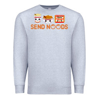 Heather Grey send noods Premium Sweatshirt - artisFamous