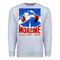 Heather Grey Savoie France Blue Premium Sweatshirt - artisFamous