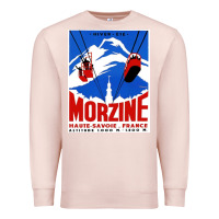 Pale Pink Savoie France Blue Premium Sweatshirt - artisFamous