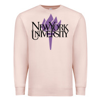 Pale Pink New York University Premium Sweatshirt - artisFamous