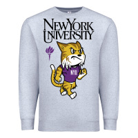Heather Grey New York University Premium Sweatshirt - artisFamous
