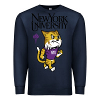 Navy New York University Premium Sweatshirt - artisFamous