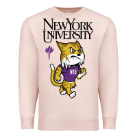 Pale Pink New York University Premium Sweatshirt - artisFamous