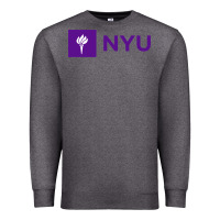 Charcoal Heather nyu new york university purple Premium Sweatshirt - artisFamous