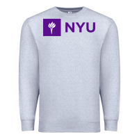 Heather Grey nyu new york university purple Premium Sweatshirt - artisFamous