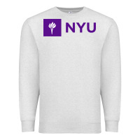 Oatmeal Heather nyu new york university purple Premium Sweatshirt - artisFamous