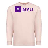 Pale Pink nyu new york university purple Premium Sweatshirt - artisFamous